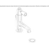 Single-lever washbasin tap with cork stopper Vouzon