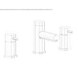 3-hole countertop washbasin tap Salida