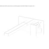 Brass wall-mounted washbasin tap with plate Sundown