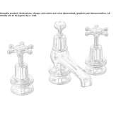 Bateria umywalkowa nablatowa 3-otworowa Susuz