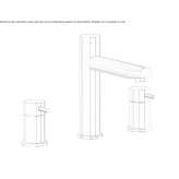 Bateria umywalkowa nablatowa 3-otworowa Salida