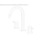 3-hole countertop washbasin tap made of stainless steel Opatow