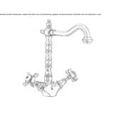 Countertop washbasin tap with 1 hole Retinne