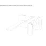 Wall-mounted washbasin tap with plate Jasionow