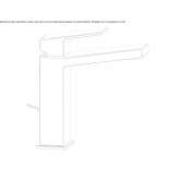 Brass countertop washbasin tap with automatic crank stopper Sundown