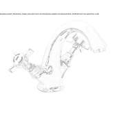 Countertop washbasin tap with 1 hole Pelplin