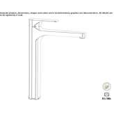 Single-lever countertop washbasin tap Pisco