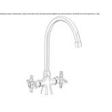 1-hole countertop washbasin tap with adjustable spout Oronsko