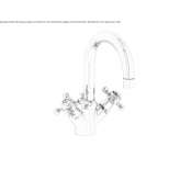 1-hole countertop washbasin tap Shilla