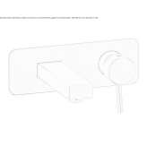 2-hole wall-mounted washbasin tap Vela
