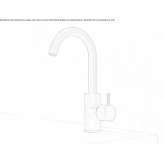 Brass washbasin tap with adjustable spout Melres