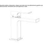 Bateria umywalkowa nablatowa jednouchwytowa bez odpadu Cusuna