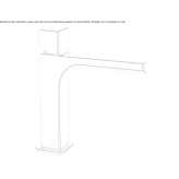Single-lever countertop washbasin tap without waste Sens