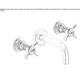 3-hole wall-mounted washbasin tap without stopper Sosno