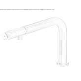 Countertop washbasin tap made of stainless steel Sestino