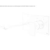 Stainless steel wall-mounted washbasin tap with plate Villabe