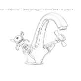 Countertop washbasin tap with 1 hole Retinne