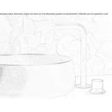 2-hole countertop washbasin tap made of stainless steel Ceiba