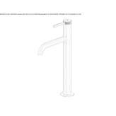 Countertop washbasin tap made of stainless steel Zuneda