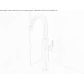 Single-lever washbasin tap made of stainless steel Dornava