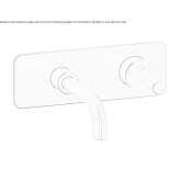 2-otworowa bateria umywalkowa ścienna Misinto