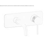 2-otworowa bateria umywalkowa ścienna Leck