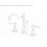 3-hole washbasin tap with individual rosettes Corze