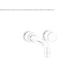 Two-hole wall-mounted washbasin tap Pettineo