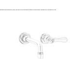 Two-hole wall-mounted washbasin tap Oulins
