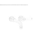 Two-hole metal washbasin tap for wall mounting Lytle