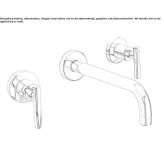 3-hole wall-mounted washbasin tap without stopper Icard