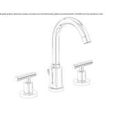 3-hole countertop washbasin tap with adjustable spout Icard
