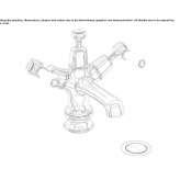 1-hole washbasin tap with automatic stopper Dietach