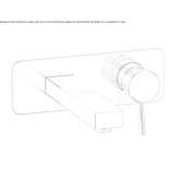 2-hole wall-mounted washbasin tap Vela