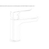 Single-lever brass countertop washbasin tap Hurezani