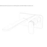 Wall-mounted single-lever washbasin tap with plate Jasionow