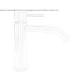 Countertop single-lever washbasin tap made of stainless steel without waste Tekom