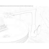 Single-lever countertop washbasin tap Chaingy