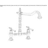 Two-hole countertop washbasin tap with adjustable spout Fismes