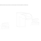 3-otworowa bateria umywalkowa typu wodospad Comabbio