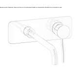 Single-lever wall-mounted washbasin faucet Salida