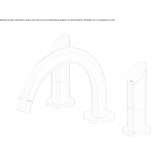 3-hole countertop washbasin tap made of stainless steel Tobosi