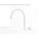 Countertop washbasin tap, single-lever, steel Ballobar