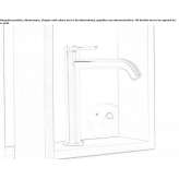 Countertop washbasin tap made of stainless steel with adjustable spout Cupar