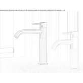 Countertop washbasin tap, single-lever, steel Ballobar