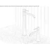 Countertop washbasin tap, single-lever, steel Ballobar