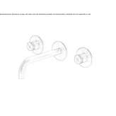 3-hole washbasin tap with individual rosettes Welland