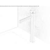 Countertop washbasin tap, single-lever, steel Maroeuil