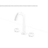 Steel countertop washbasin tap Maroeuil
