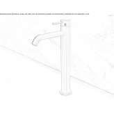 Countertop washbasin tap, single-lever, steel Culhat
